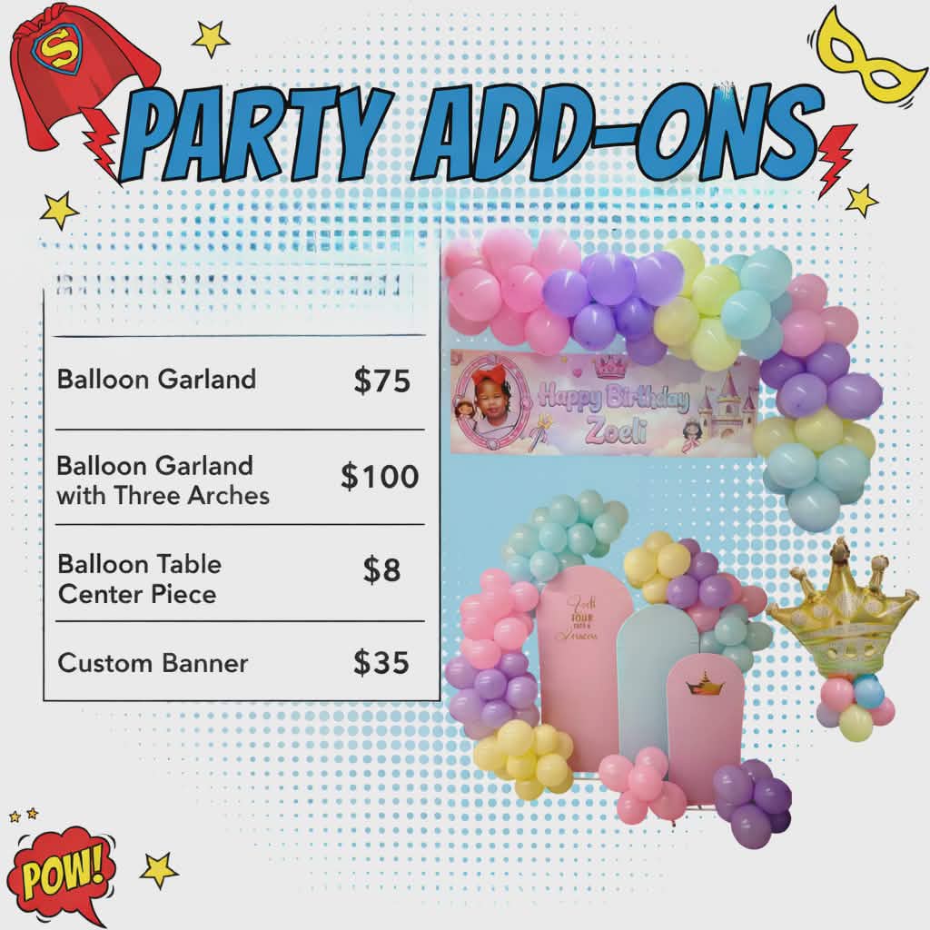 Party Add-Ons Flyer